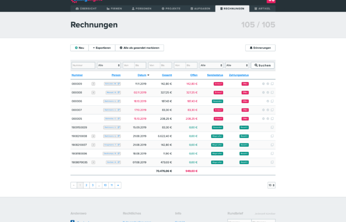 BillingEngine invoices